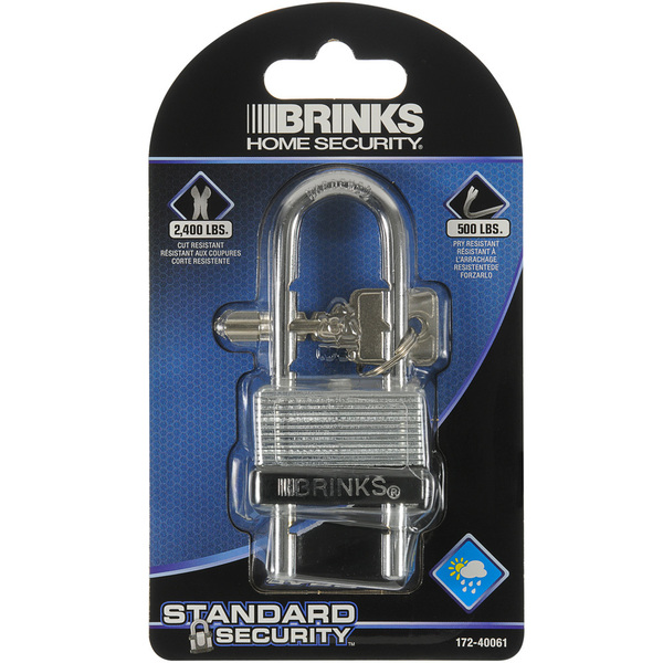 Brinks Keyed Different Padlock, Laminated Steel, 40mm, Adjustable Shackle 172-40061